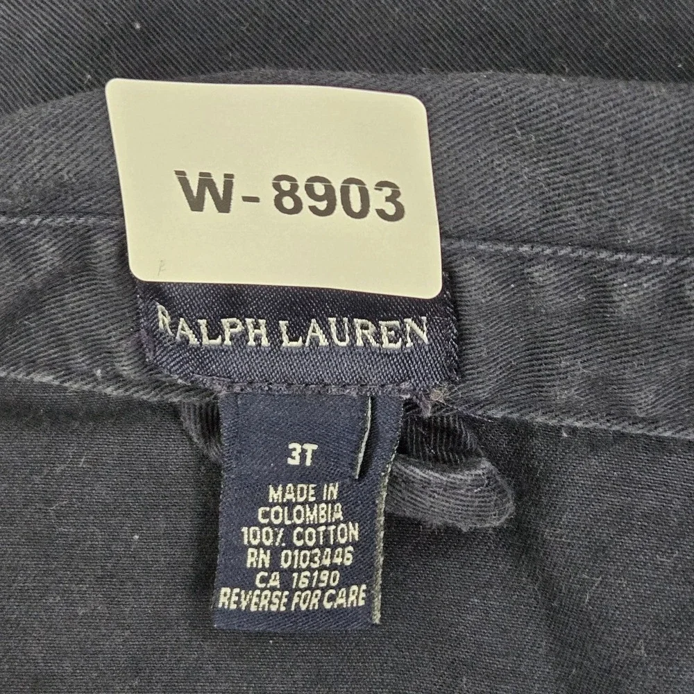 Ralph Lauren Toddler Jacket 3T Navy Blue Embroidered Bi Swing Bomber